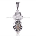 Amethyst And Pearl Gemstone 925 Sterling Silver Pendant